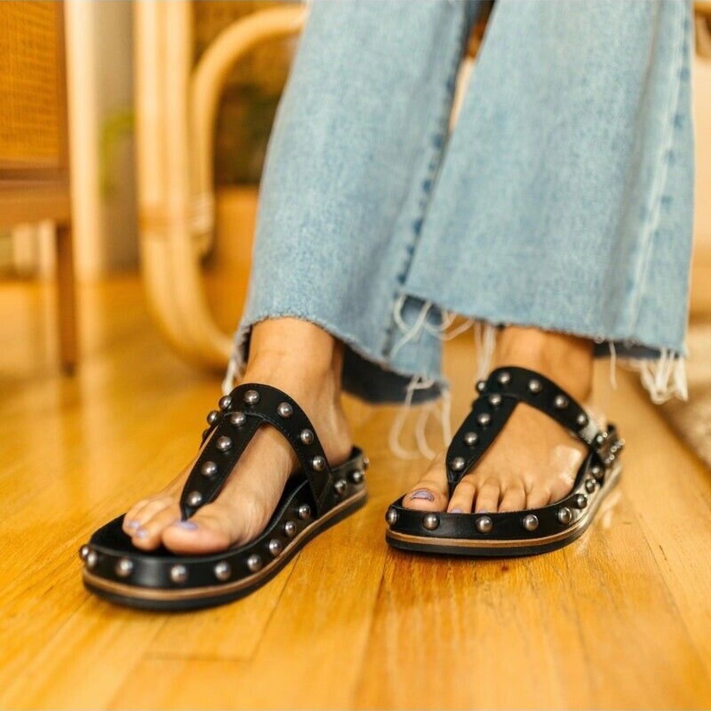 Kelsi Dagger Brooklyn surface studded slide sandals